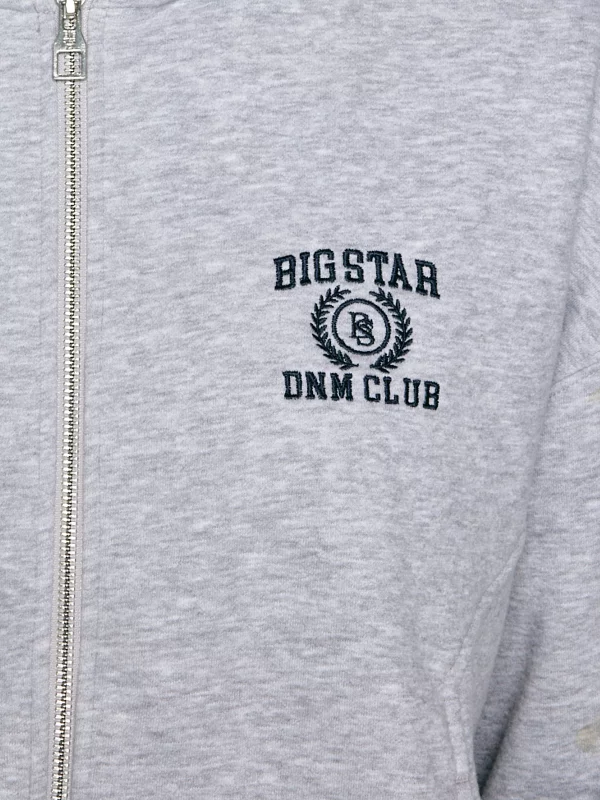 Bluza damska z kapturem rozpinana szara Madelina 901