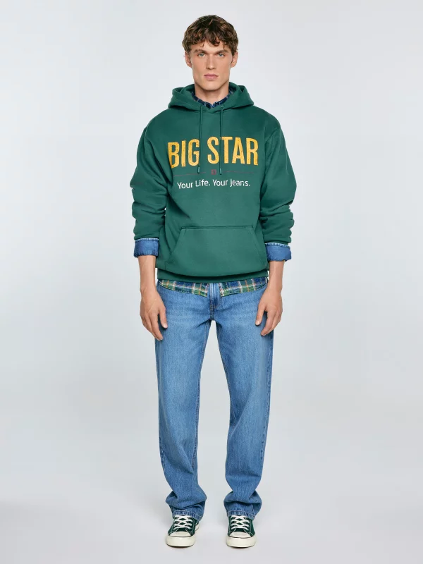 Koszula męska bawełniana w kratę zielono-granatowa Merowi 304