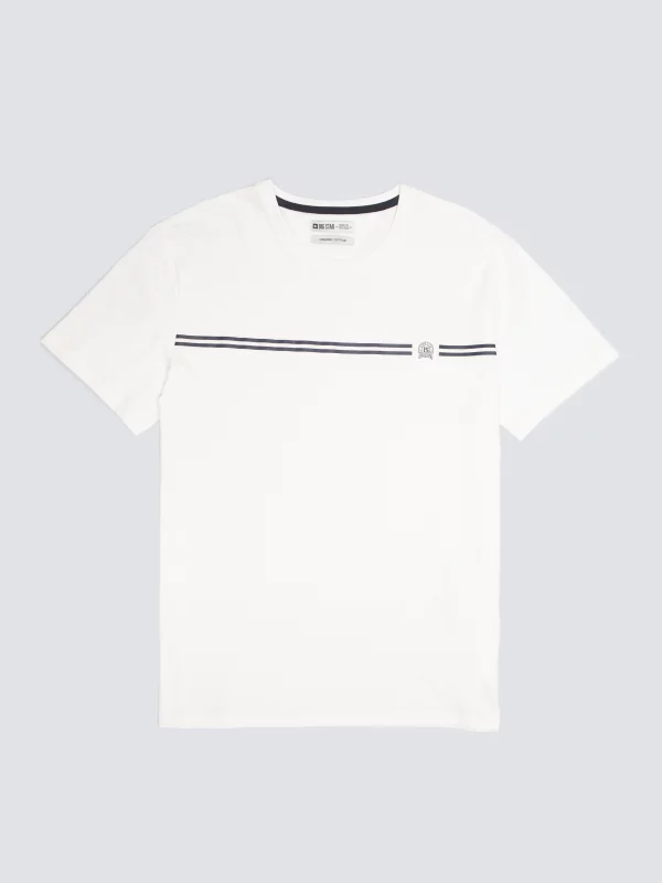 Koszulka męska oversize z nadrukiem biała Misser 100