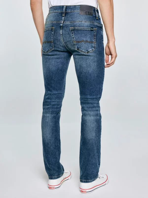 Jeansy męskie dopasowane granatowe Terry 502