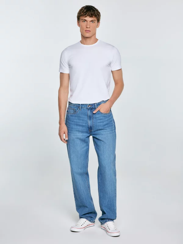 Jeansy męskie loose niebieskie Zack 324