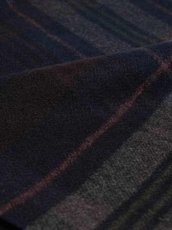 Szal w kratę granatowy Remi 403