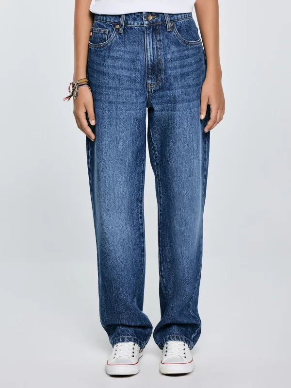 Jeansy chłopięce loose granatowe Zacky 586