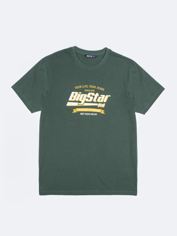 Koszulka męska z nadrukiem zielona Briss 304