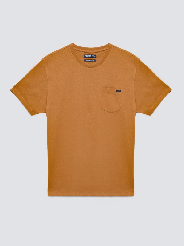 Koszulka męska z kieszonką brązowa Carbon 802