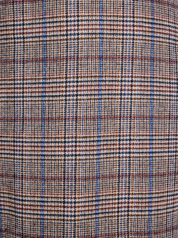 Spódnica damska mini z dodatkiem wełny w kratę Linneti 000