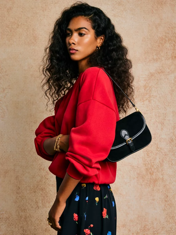 Torebka damska skórzana na ramię czarna Monique 906