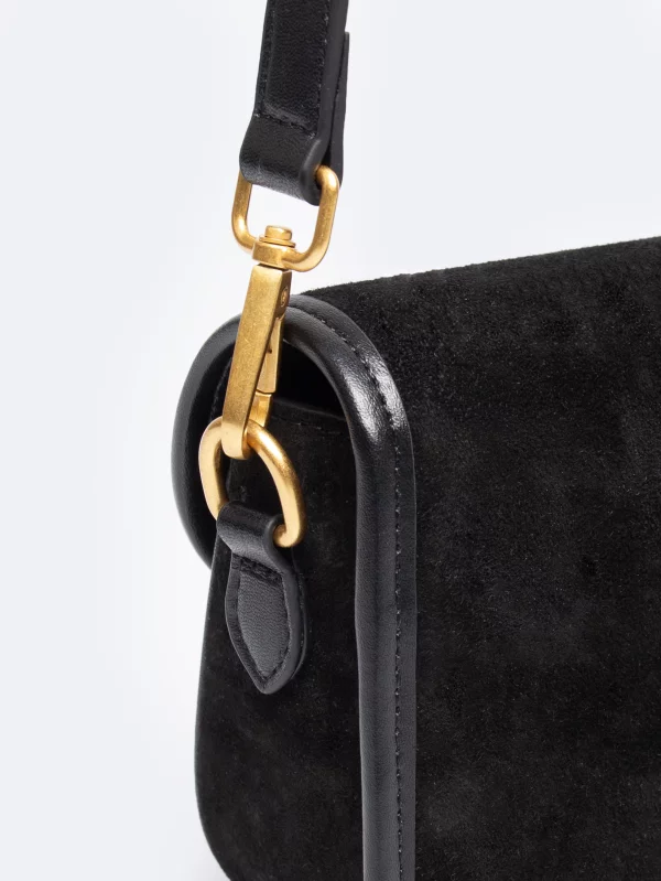 Torebka damska skórzana na ramię czarna Monique 906