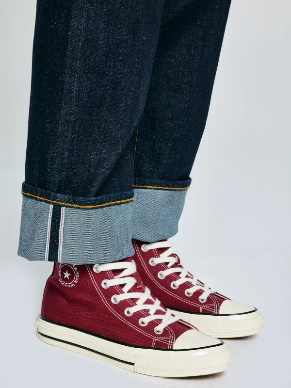 Trampki damskie wysokie bordowe SS274812 604