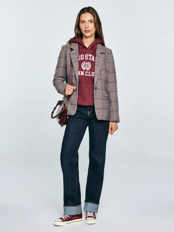 Trampki damskie wysokie bordowe SS274812 604