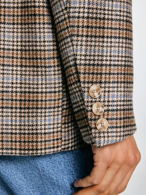 Marynarka damska z dodatkiem wełny w kratę Stilla 000