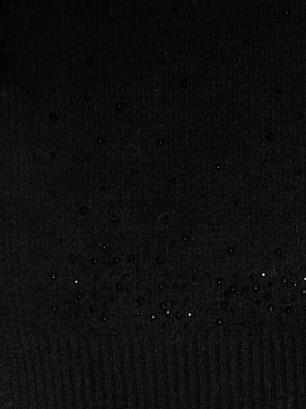 Czapka damska z kryształkami czarna Cristas 906