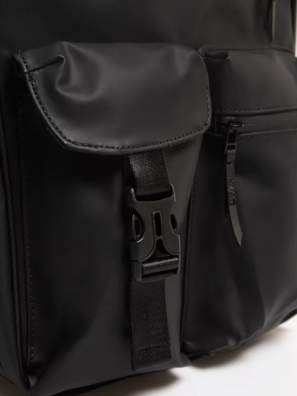 Plecak z ozdobnymi kieszonkami czarny Simone 906