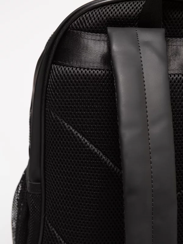 Plecak z ozdobnymi kieszonkami czarny Simone 906