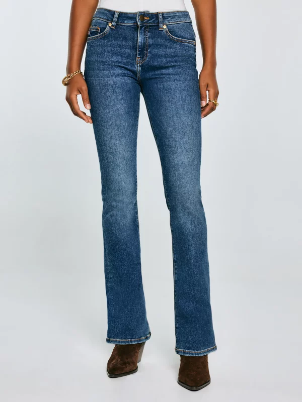 Jeansy damskie granatowe Adela Bootcut 536