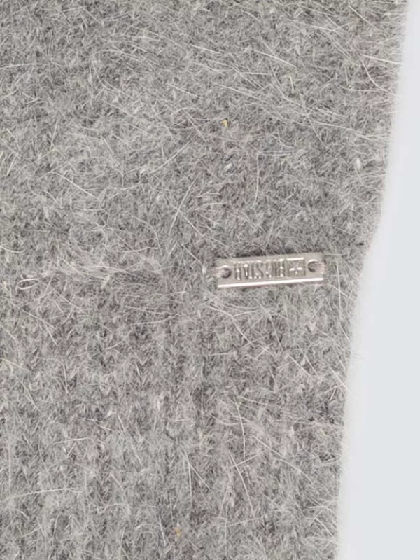 Rękawiczki damskie dzianinowe szare Heryniasa 902