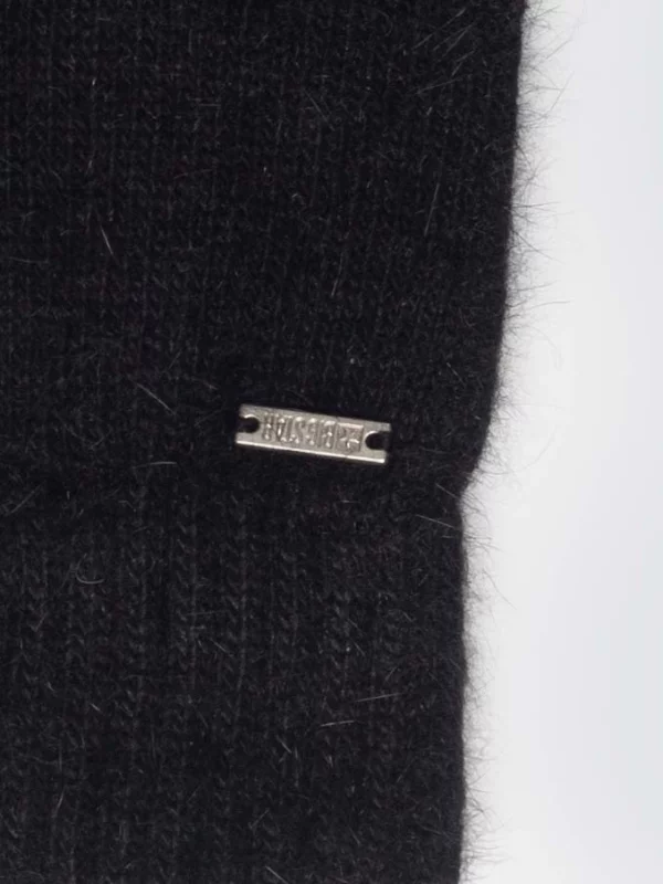 Rękawiczki damskie dzianinowe czarne Heryniasa 906