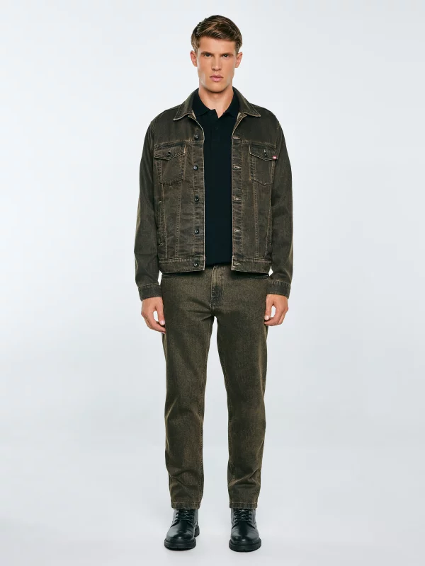 Jeansy męskie z kolekcji Authentic brązowe Ates 888