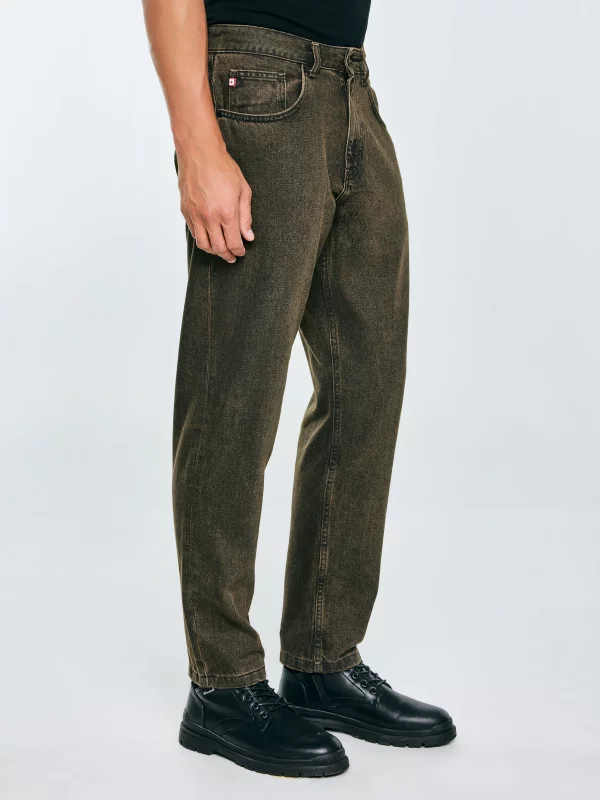 Jeansy męskie z kolekcji Authentic brązowe Ates 888