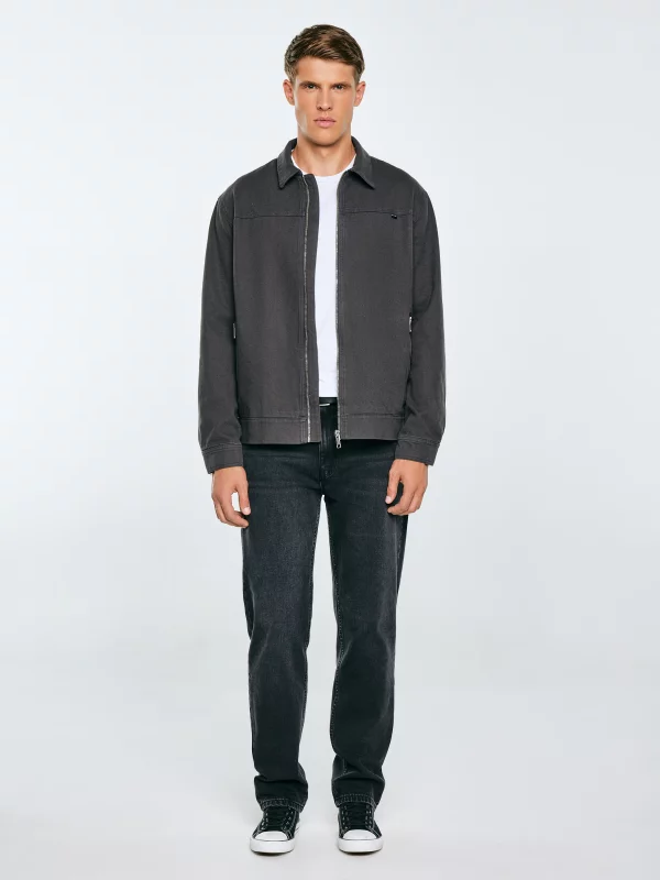 Kurtka męska z kołnierzem czarna Braydon 906