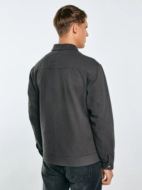 Kurtka męska z kołnierzem czarna Braydon 906