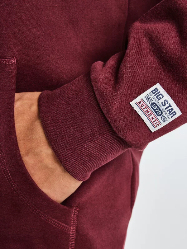 Bluza męska rozpinana z kapturem z kolekcji Authentic bordowa Karol 604