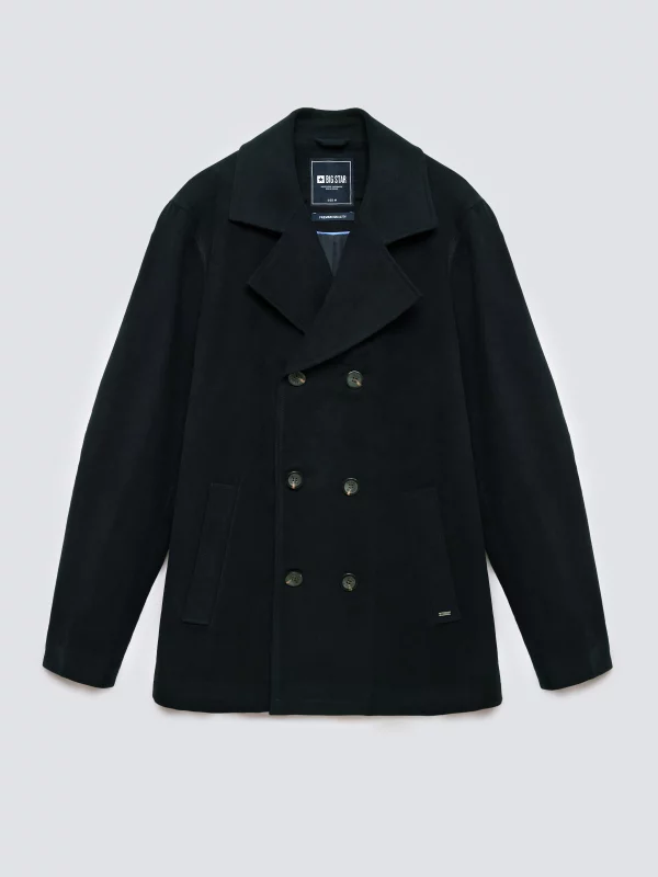 Płaszcz męski dwurzędowy typu bosmanka granatowy Komplit 404