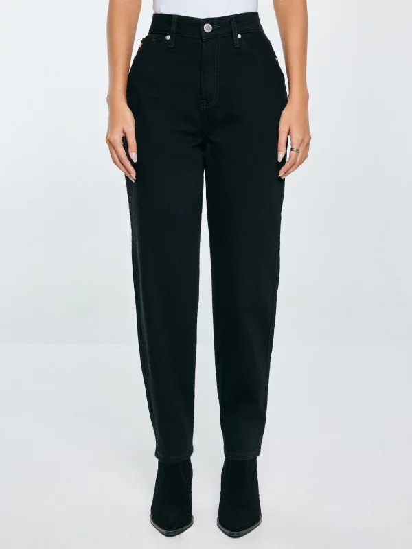 Jeansy damskie mom jeans czarne Silla 936