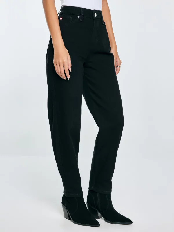 Jeansy damskie mom jeans czarne Silla 936