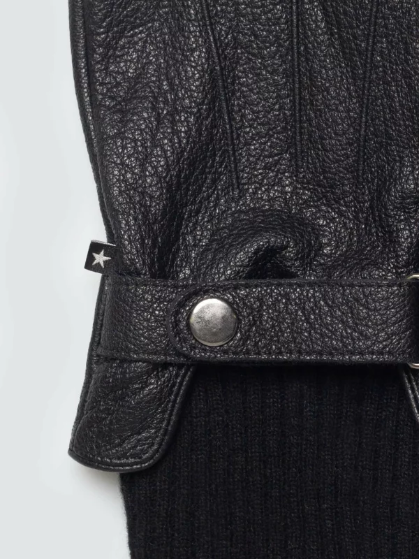 Rękawiczki męskie skórzane czarne Valery 906