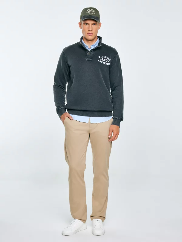 Bluza męska ze stójką ciemnoszara Julian 906