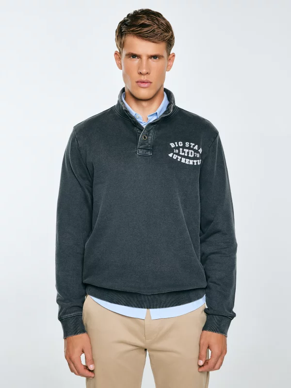 Bluza męska ze stójką ciemnoszara Julian 906