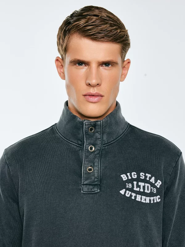 Bluza męska ze stójką ciemnoszara Julian 906