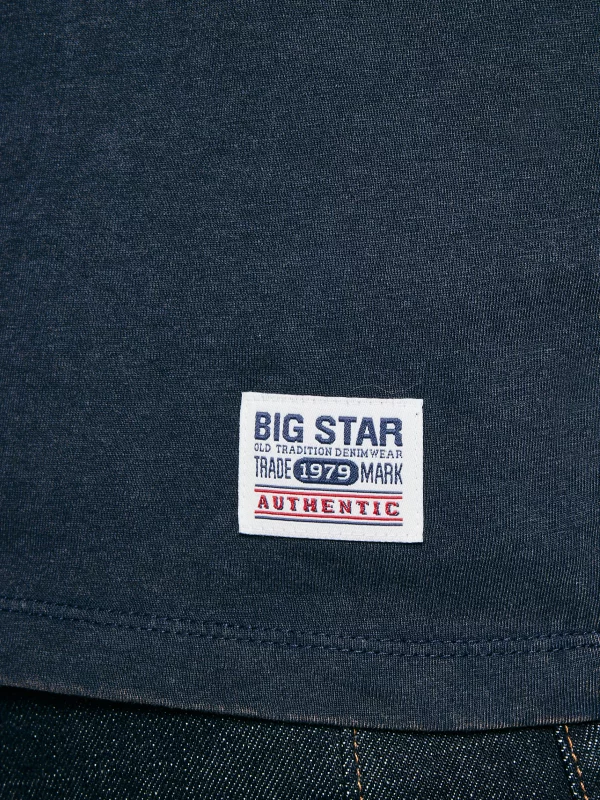 Koszulka męska z nadrukiem granatowa Teller 403