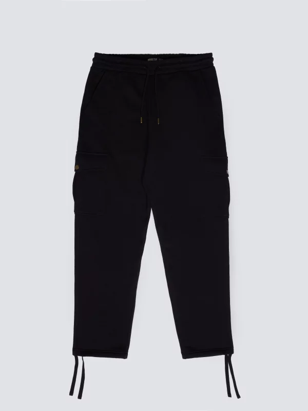 Spodnie męskie dresowe z kieszeniami cargo czarne Jagmurp 906