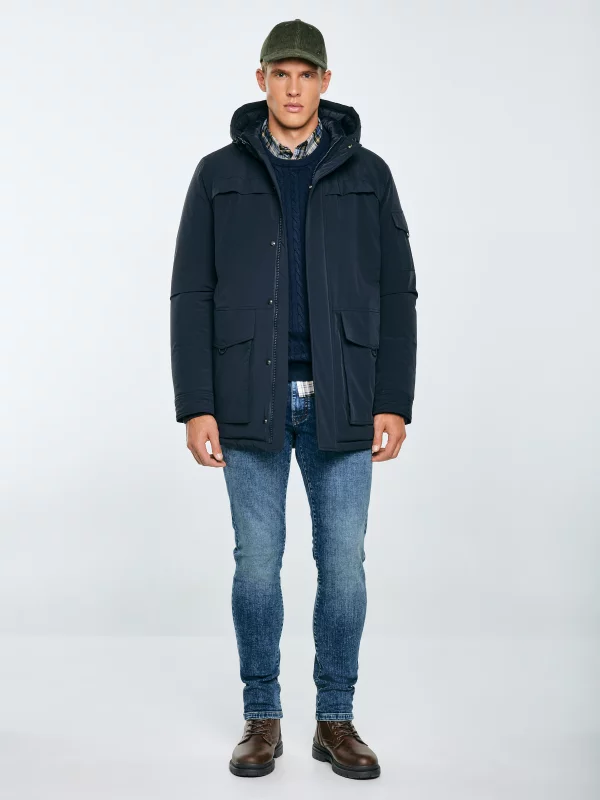 Kurtka męska z wypełnieniem granatowa Lob 404
