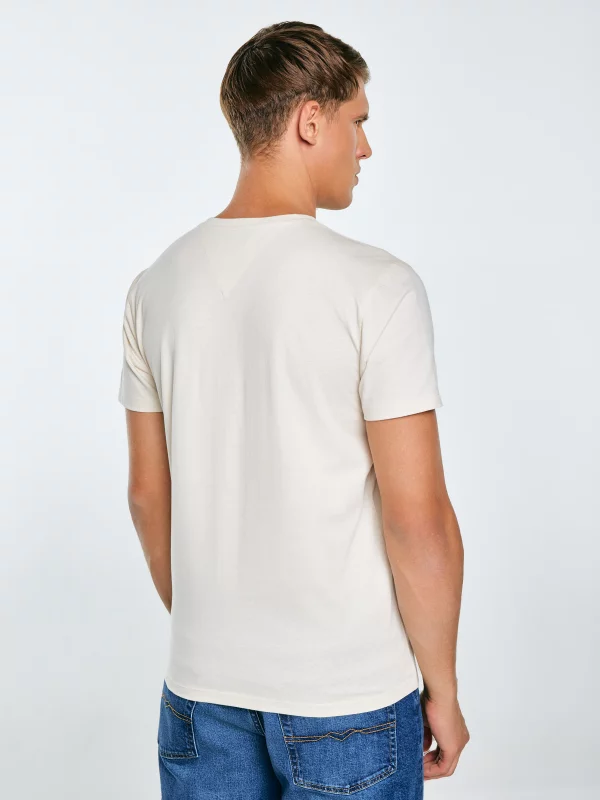 Koszulka męska z nadrukiem kremowa Mifer 103