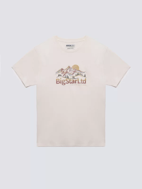 Koszulka męska z nadrukiem kremowa Mifer 103