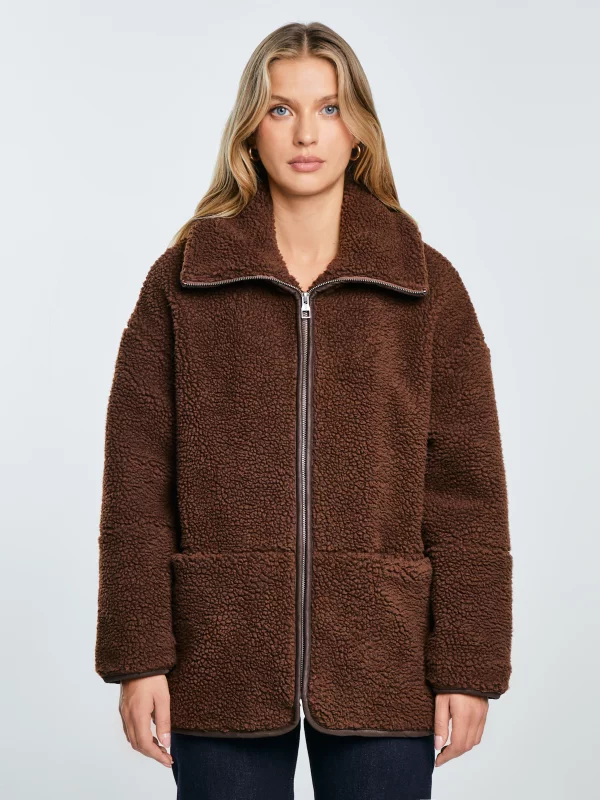 Bluza damska rozpinana brązowa Anabela 804