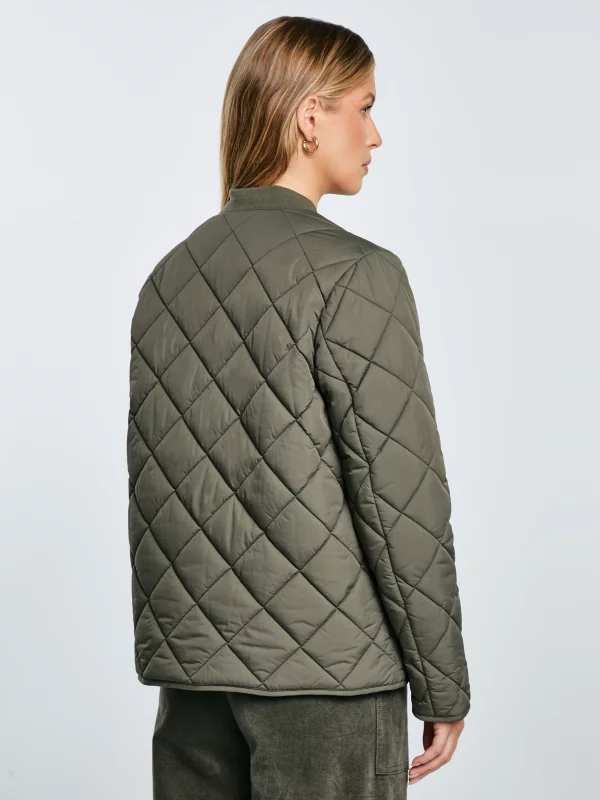 Kurtka damska bomber pikowana khaki Arona 303