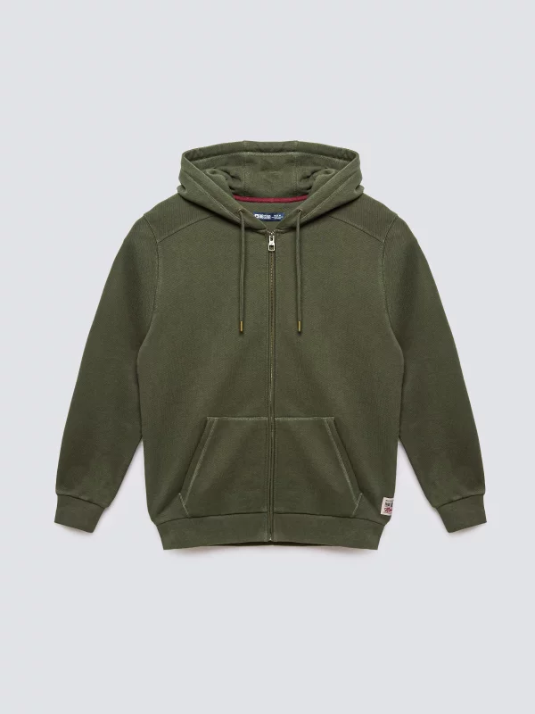 Bluza męska rozpinana z kapturem khaki Jagmur 303