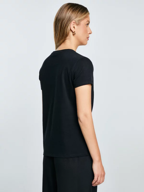 Koszulka damska bawełniana z logo BIG STAR czarna Ramila 906
