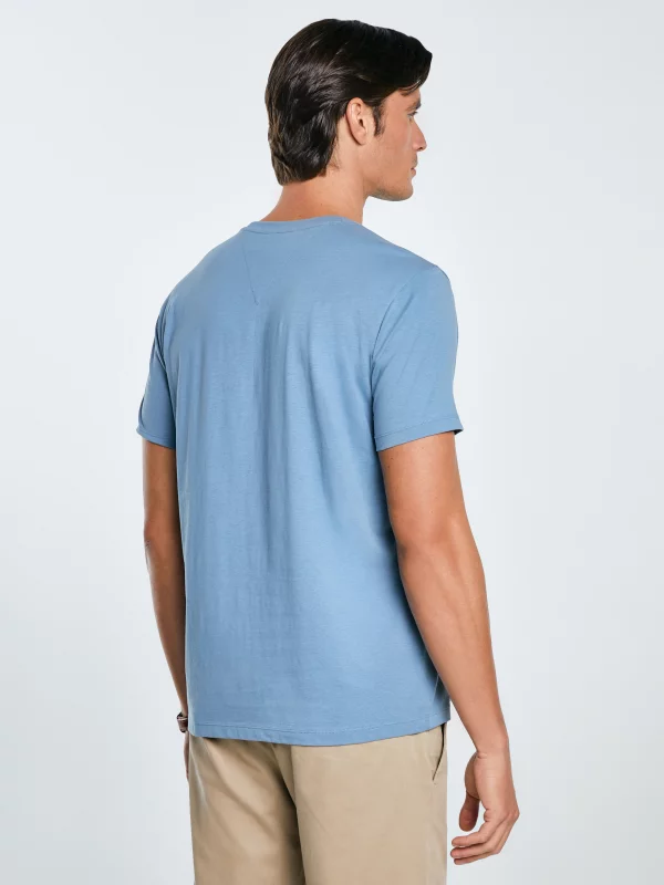 Koszulka męska bawełniana niebieska Vincer 401