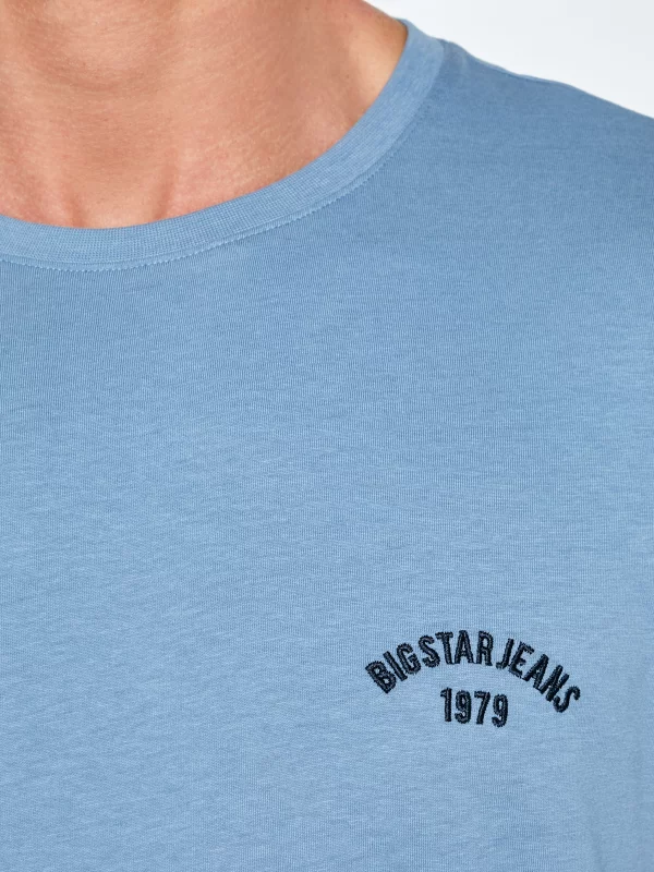 Koszulka męska bawełniana niebieska Vincer 401