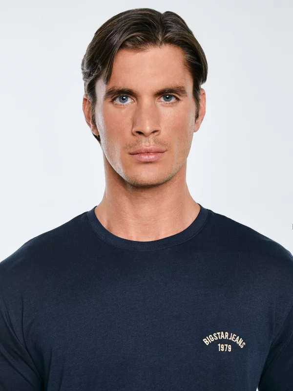 Koszulka męska bawełniana granatowa Vincer 403