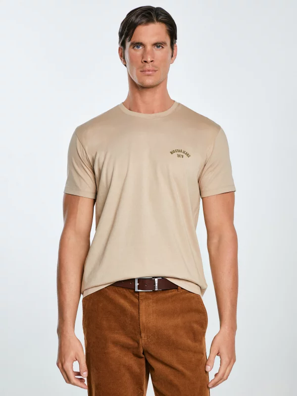 Koszulka męska bawełniana beżowa Vincer 805