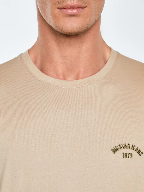 Koszulka męska bawełniana beżowa Vincer 805