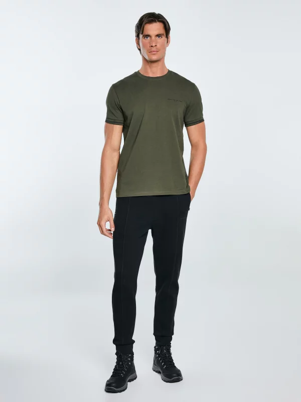 Koszulka męska bawełniana z logo BIG STAR khaki Wlader 303