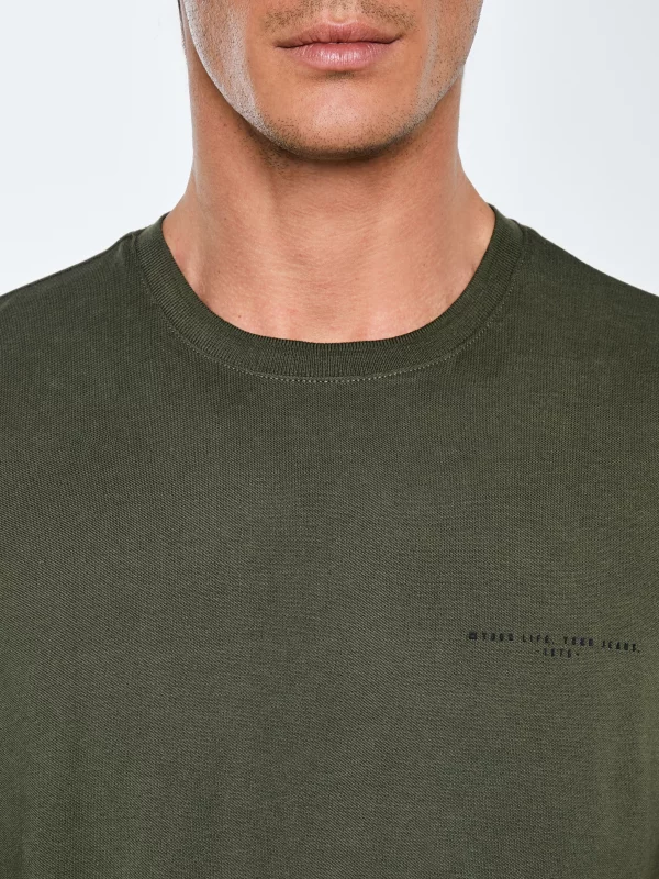 Koszulka męska bawełniana z logo BIG STAR khaki Wlader 303