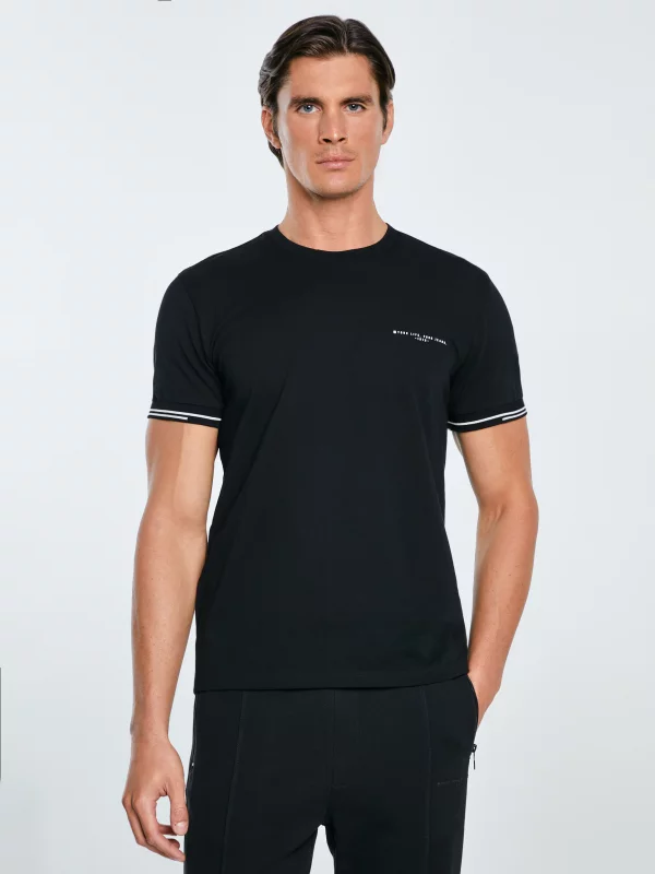 Koszulka męska bawełniana z logo BIG STAR czarna Wlader 906